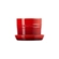 Kit 2 Vasos para Ervas com Bandeja 14 cm de Cerâmica Vermelho Le Creuset