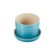 Kit 2 Vasos para Ervas com Bandeja 14 cm de Cerâmica Azul Caribe Le Creuset