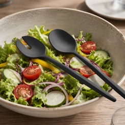 Talheres de Servir Salada My Fusion em Plástico Reciclado Preto Guzzini