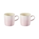 Jogo 2 Canecas Cappuccino de Cerâmica 200 ml Shell Pink Le Creuset