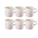 Jogo 6 Canecas Cappuccino de Cerâmica 200 ml Shell Pink Le Creuset