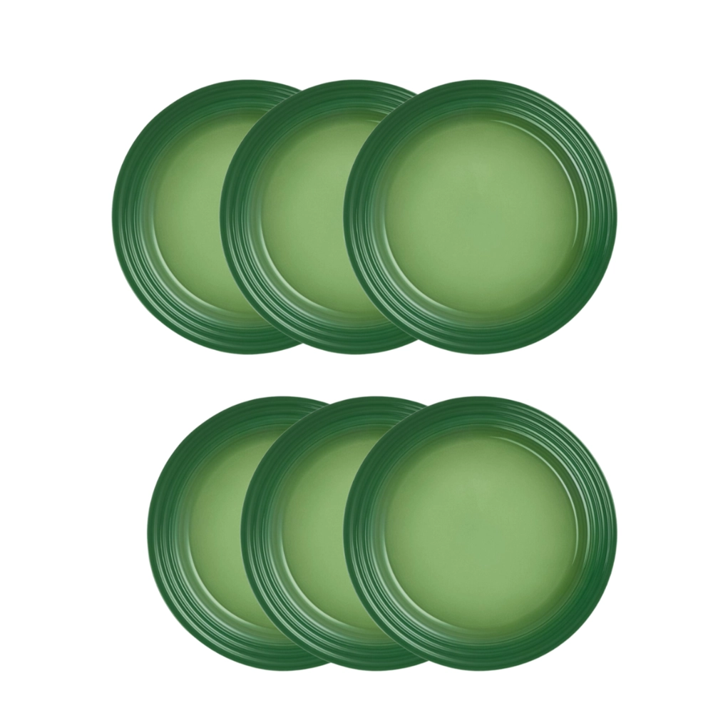 Jogo de 12 Pratos Rasos de Cerâmica 27 cm Bamboo Le Creuset