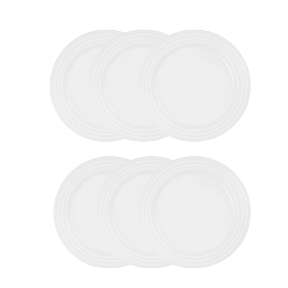Jogo de 12 Pratos Rasos de Cerâmica 27 cm Branco Le Creuset