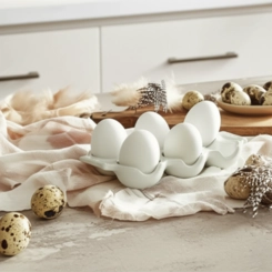 Bandeja de Cerâmica para 6 Ovos Branco Le Creuset