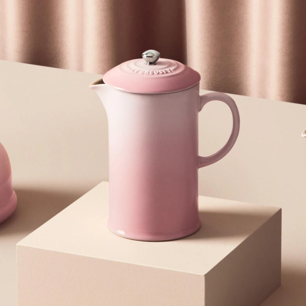 Cafeteira Prensa Francesa 1 Litro de Cerâmica Shell Pink Le Creuset