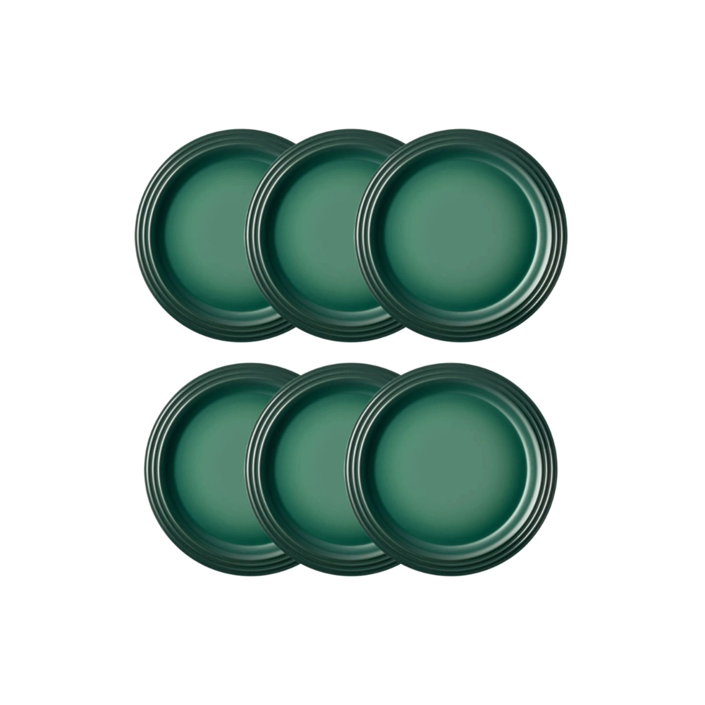 Jogo de 6 Pratos Rasos de Cerâmica 27 cm Artichaut Le Creuset