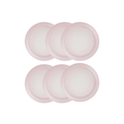 Jogo de 6 Pratos Rasos de Cerâmica 27 cm Shell Pink Le Creuset