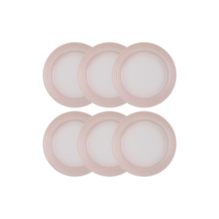 Jogo de 12 Pratos Rasos de Cerâmica 22 cm Shell Pink Le Creuset