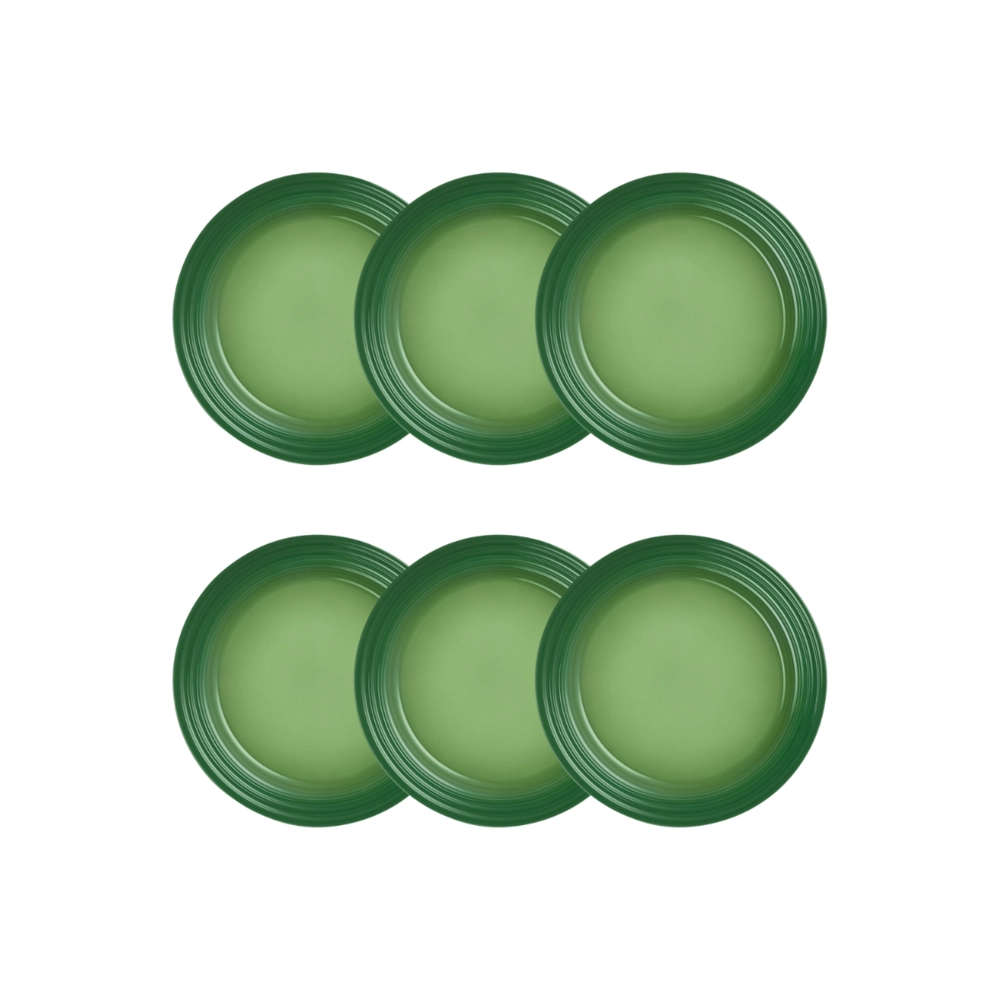 Jogo de 12 Pratos Rasos de Cerâmica 22 cm Bamboo Le Creuset