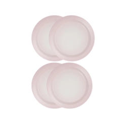 Jogo de 4 Pratos Rasos de Cerâmica 27 cm Shell Pink Le Creuset