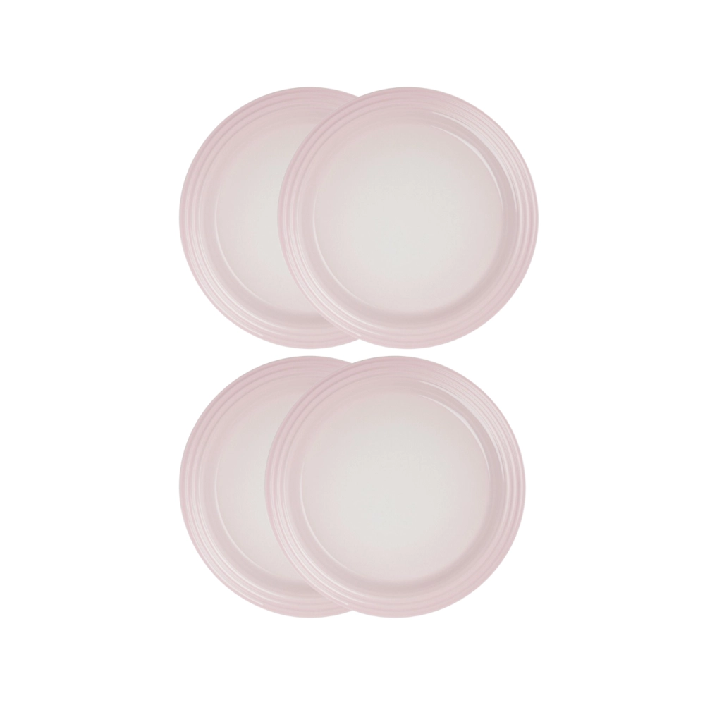 Jogo de 4 Pratos Rasos de Cerâmica 27 cm Shell Pink Le Creuset
