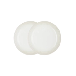 Jogo de 2 Pratos Fundos de Cerâmica 22 cm Meringue Le Creuset