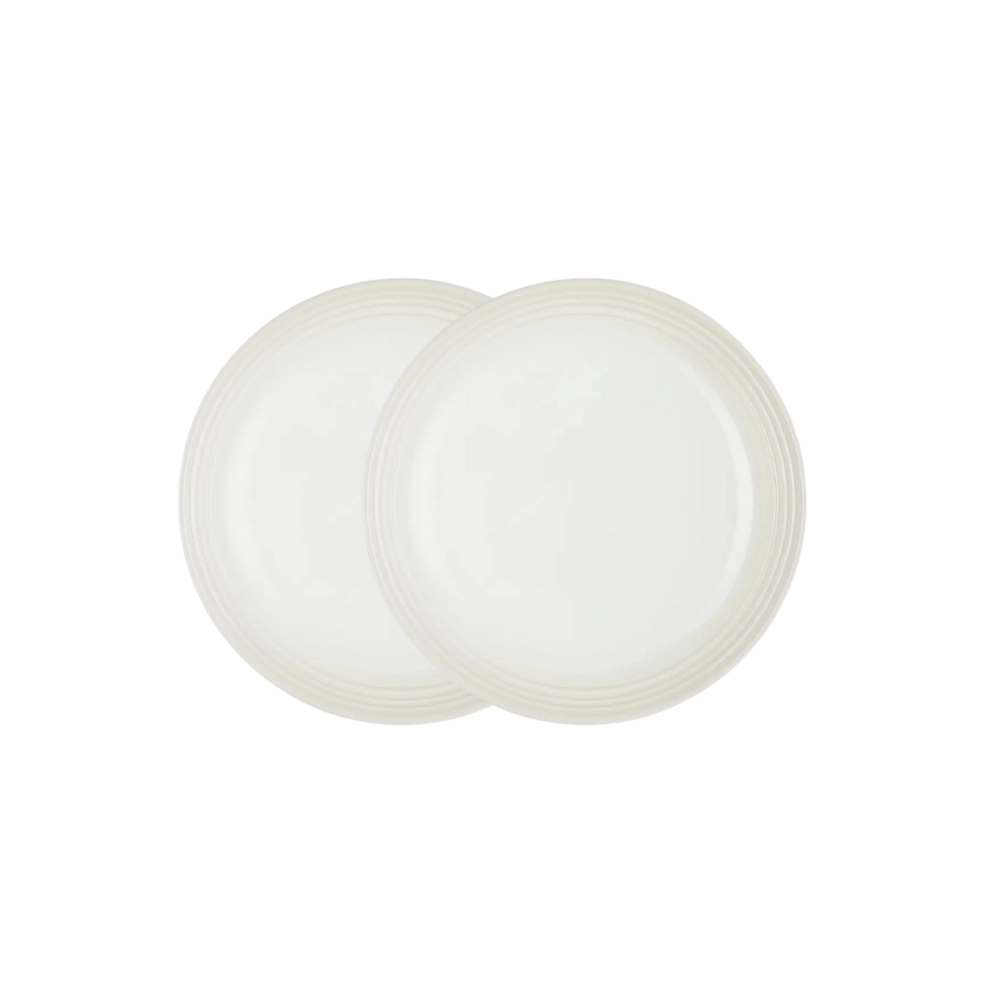 Jogo de 2 Pratos Fundos de Cerâmica 22 cm Meringue Le Creuset
