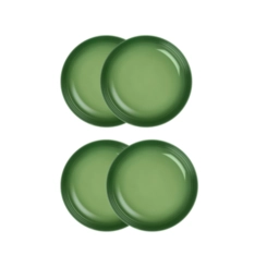 Jogo de 4 Pratos Fundos de Cerâmica 22 cm Bamboo Le Creuset