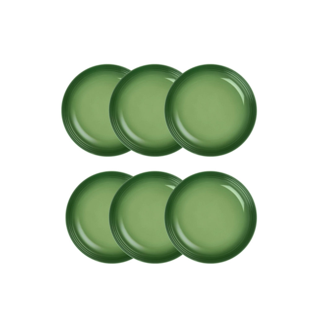 Jogo de 6 Pratos Fundos de Cerâmica 22 cm Bamboo Le Creuset
