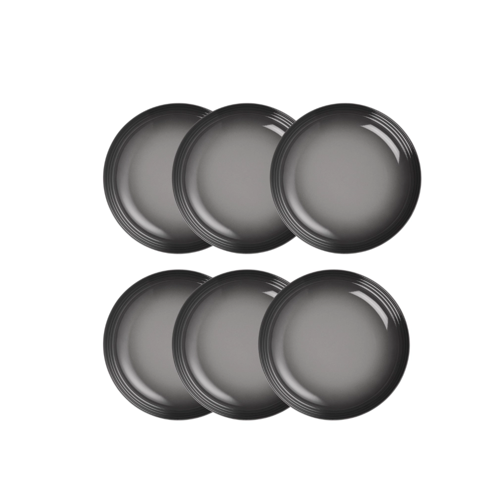 Jogo de 12 Pratos Fundos de Cerâmica 22 cm Flint Le Creuset