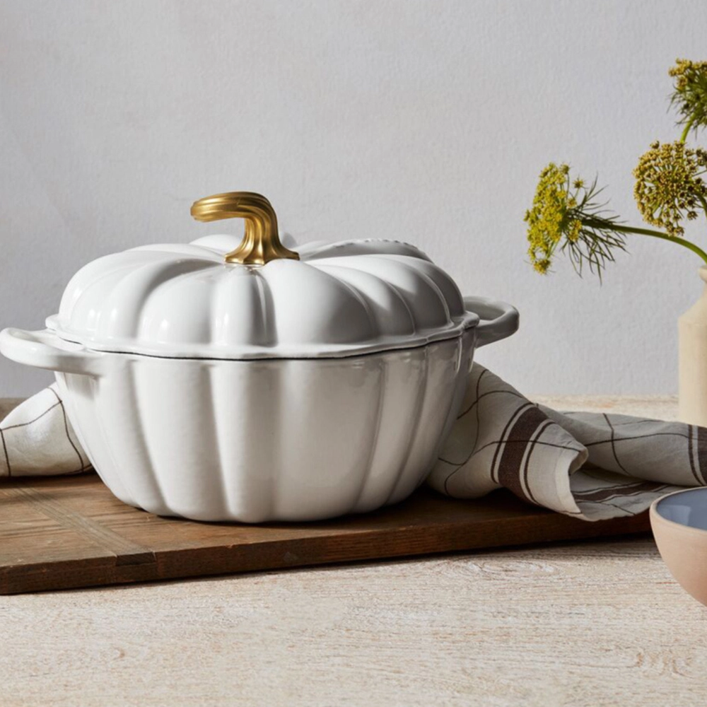 Panela Abóbora Halloween 24 cm Branco Le Creuset