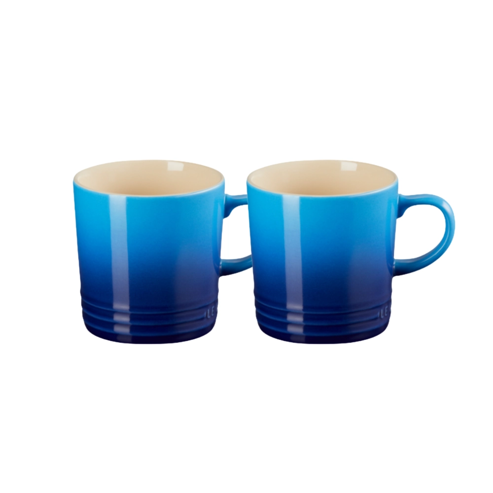Jogo 2 Canecas Espresso de Cerâmica 100 ml Azure Blue Le Creuset