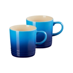 Jogo 2 Canecas de Chá de Cerâmica 350 ml Azure Blue Le Creuset