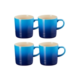 Jogo 4 Canecas de Chá de Cerâmica 350 ml Azure Blue Le Creuset