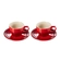 Conjunto 2 Canecas Espresso com Pires 200 ml Vermelho Le Creuset