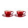 Conjunto 2 Canecas Espresso com Pires 200 ml Vermelho Le Creuset