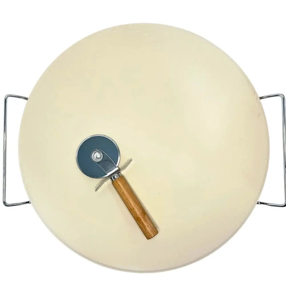 Pedra Refratária para Pizza em Cerâmica com Suporte Mimo Style
