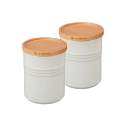Jogo de 2 Potes com Tampa 1,9 Litros Branco Le Creuset