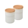 Jogo de 2 Potes com Tampa 1,9 Litros Branco Le Creuset