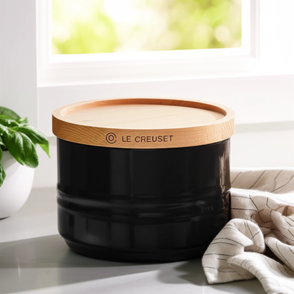 Pote com Tampa em Cerâmica 220 ml Black Onyx Le Creuset