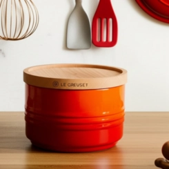 Pote com Tampa em Cerâmica 220 ml Laranja Le Creuset