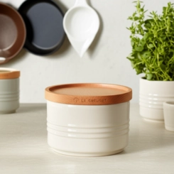 Pote com Tampa em Cerâmica 220 ml Branco Le Creuset