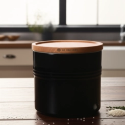 Pote com Tampa em Cerâmica 1,1 L Black Onyx Le Creuset