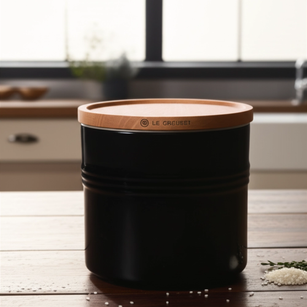 Pote com Tampa em Cerâmica 1,1 L Black Onyx Le Creuset