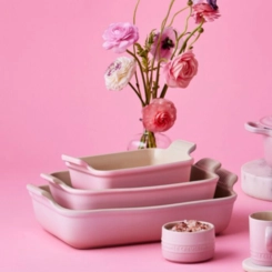 Jogo Completo de Travessas Heritage Shell Pink Le Creuset