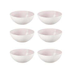 Jogo de 6 Bowls para Cereal de Cerâmica 16 cm Shell Pink Le Creuset