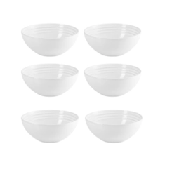 Jogo de 6 Bowls para Cereal de Cerâmica 16 cm Branco Le Creuset