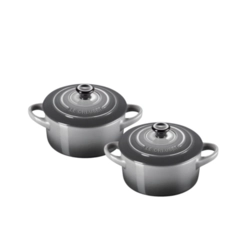 Jogo 2 Mini Cocotte de Cerâmica 10 cm Flint Le Creuset