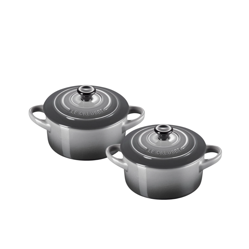 Jogo 2 Mini Cocotte de Cerâmica 10 cm Flint Le Creuset