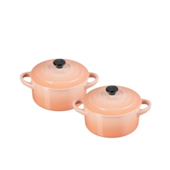 Jogo 2 Mini Cocotte de Cerâmica 10 cm Pêche Le Creuset
