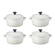 Jogo 4 Mini Cocotte de Cerâmica 10 cm Meringue Le Creuset
