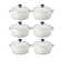 Jogo 6 Mini Cocotte em Cerâmica 10 cm Meringue Le Creuset