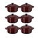 Jogo 6 Mini Cocotte em Cerâmica 10 cm Rhône Le Creuset