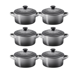 Jogo 6 Mini Cocotte em Cerâmica 10 cm Flint Le Creuset