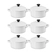 Jogo 6 Mini Cocotte em Cerâmica 10 cm Branco Le Creuset