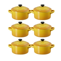 Jogo 6 Mini Cocotte em Cerâmica 10 cm Nectar Le Creuset