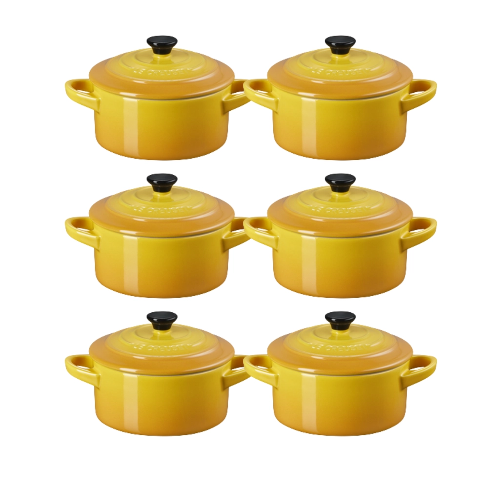 Jogo 6 Mini Cocotte em Cerâmica 10 cm Nectar Le Creuset