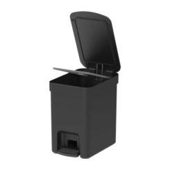 Lixeira com Pedal Trium 6 Litros Preto Ou