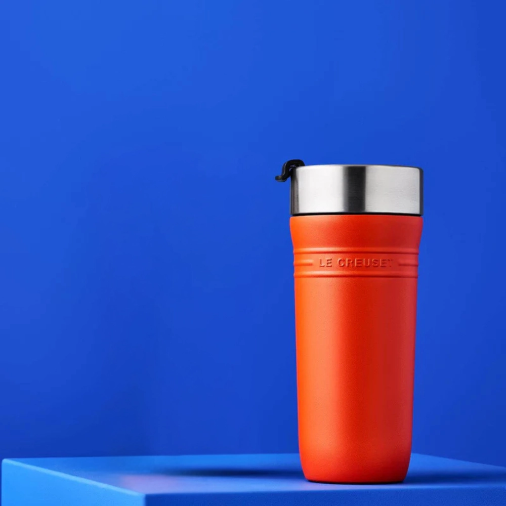 Caneca Térmica de Aço Inox 350 ml On The Go Laranja Le Creuset