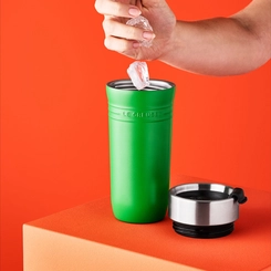 Caneca Térmica de Aço Inox 350 ml On The Go Bamboo Le Creuset